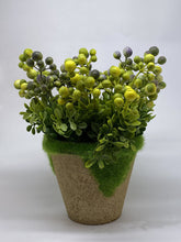Artificial Green and Purple Berry Plant in Pot